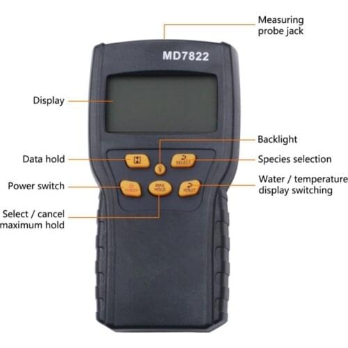 New Digital Wheat Corn Grain Moisture Meter MD7822 LCD Display Humidity Tester 203F