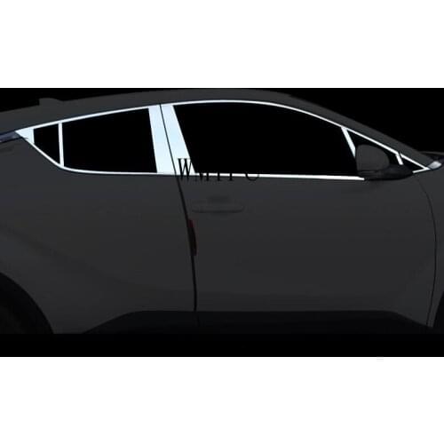 Car Styling Stainless Steel Bottom Window Sill Trim Decorative Cover Trim For Toyota C-HR CHR 2016 2017 2018 2019 2020