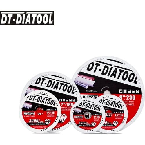 DT-DIATOOL 2pcs Vacuum Brazed Diamond Metal Saw Blade Diamond Cut-off Wheel Blade For Cutting Steel Tube Iron Rebar Angle Steel