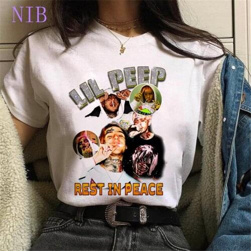 Fashion womens streetwear Hip Hop Lil Peep printing t shirt Tops harajuku casual Tees gothic punk oversized women/mens T-Shirt