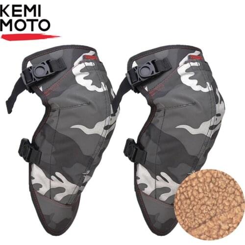 KEMiMOTO Motorcycle Knee Protector Warm Kneepads Winter Outdoor Moto Knee Pads Motorbike Protective Gear Men women Camouflage