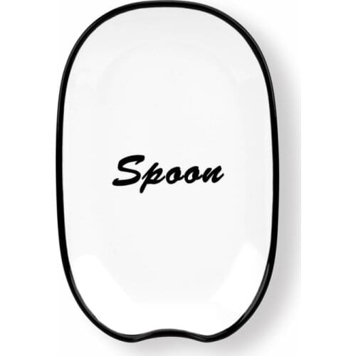 Ceramic Spoon Rest for Kitchen Stove Farmhouse Kitchen Decor Easy Cleaning Anti-Rust Porcelain Holder Heat Resistant