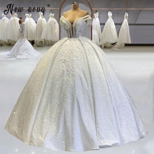 Cuffs Beading Of Sequins Crystals V-Neck Short Sleeve Tassel Off The Shoulder Wedding Dress 2021 свадьба платье