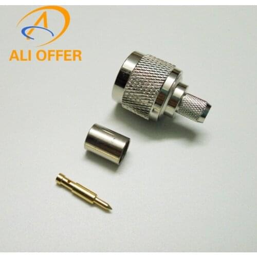N Male RF Adapter Plug For Rg58 LMR195 Cable Straight Wholesale,N-J5 N Male Connector for 5D-FB Cable Mobile Booster Repeater