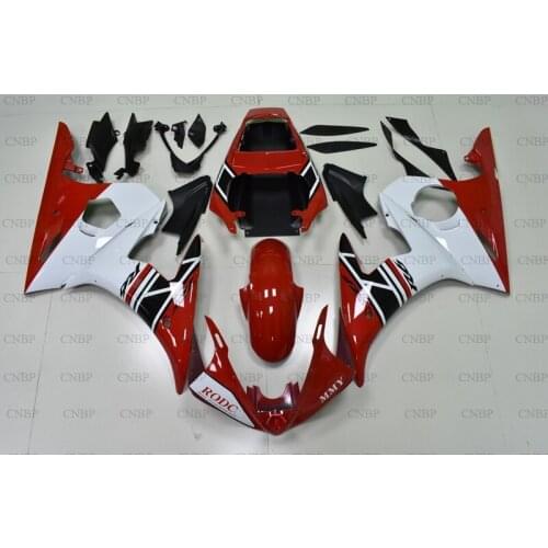 YZF600 R6 2003 - 2005 Motorcycle Fairing for YAMAHA YZFR6 03 04 Abs Fairing for YAMAHA YZFR6 2003 Red White Abs Fairing