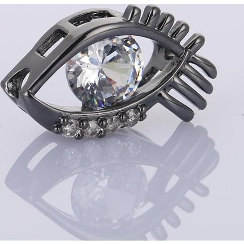 Supplies For Jewelry Wholesale New Design Crystal Eye Shape Spacer Beads perles For Men Women Jewellery Making kralen charm