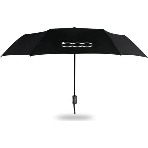 Fully Automatic Folding Windproof Umbrella For Fiat 500 Car Portable Sunshade With Car Logo Sun Beach Umbrella Auto Accessories