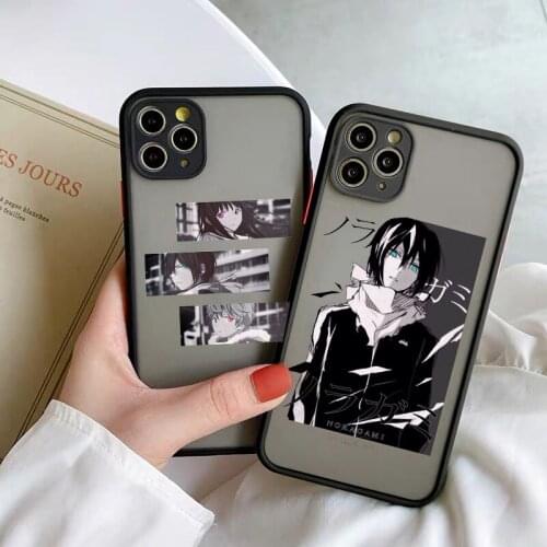Shockproof Phone Case For iPhone 11 12 Pro MAX XS SE2020 XR 8 7 6s Plus Japan Anime Noragami Clear Hard Cover Matte Black Fundas