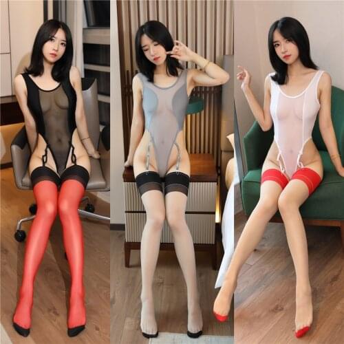 Sexy Lace Flower Sheer Tight Slim Nylon Pantyhose Women Transparent Bicolor Pattern Stitching Garter Black Stockings