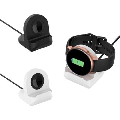 Silicone Charge Stand Holder Station Dock for Samsung galaxy watch active 40mm R500 Wireless Charger Cable
