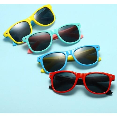 Sunglasses Boys Girls Baby Polarized Sun Glasses Kids Flexible Frame Eyewear Children Black Mirror Child Practical Jokes Toy