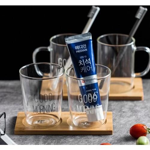 Glass Tooth Brush Cups Bathroom CupDrinking Cups Toothbrush Mugs