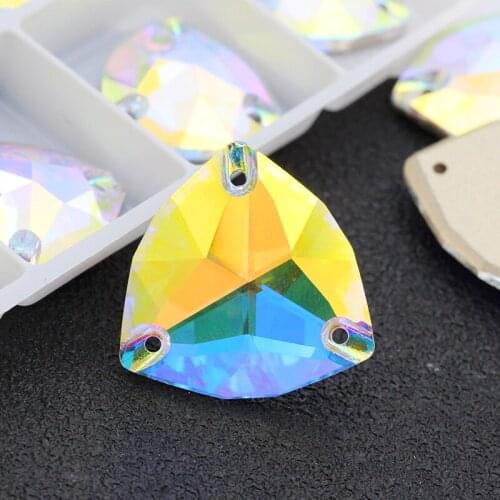 22mm K9 Glass Sew On Rhinestones Flatback Rhinestones for Needlework Sew On Stones Wedding Dress Decoration Stone