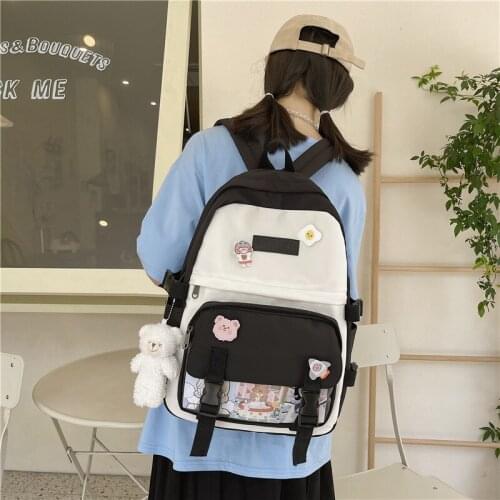 Students Backpack Womens School Backpacks for Girls College Teenager Preppy Style Schoolbag Large Capacity Travel Female Bags