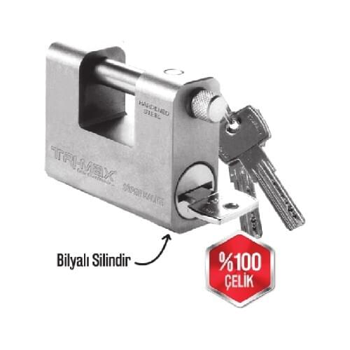Trimax Padlock Sliding Milli Satin Cap 80 mm