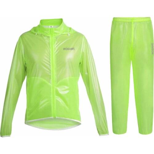 Waterproof Cycling Jacket with Hood MTB Bicycle Bike Rain Jacket Raincoat Outdoor Sport Windproof Cycle Clothing