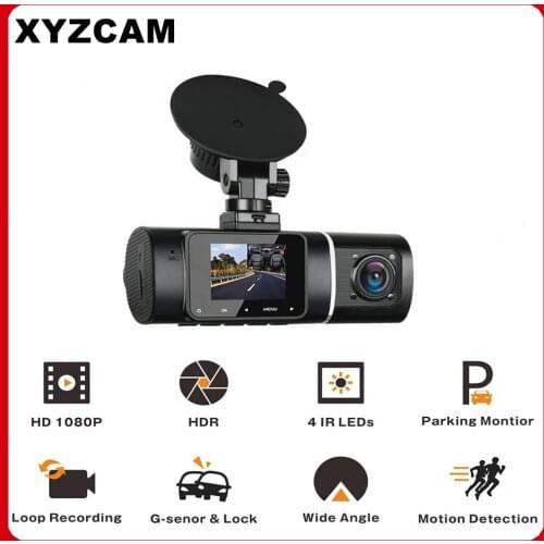 XYZCAM Car DVR For J05 Driving Video Recorder Set Double Lens Hidden Mini 1.5 inches hidden Car Camera Dash cam Auto Video DVR