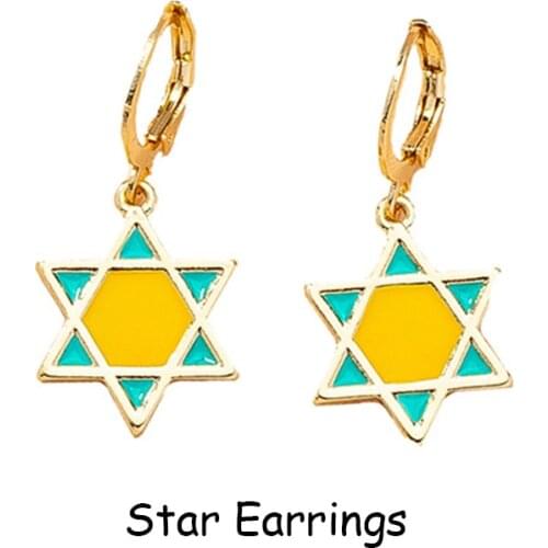 New Ins Star Earrings for Women Y2K Jewelry Vintage 2000s Aesthetic Punk Earrings Charms Egirl Fashion Friends Gifts Wholesale