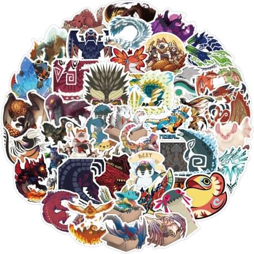 10/50Pcs/Pack Monster Hunter Stickers Divination Stickers For Luggage Laptop Refrigerator Motorcycle Skateboard Pegatinas