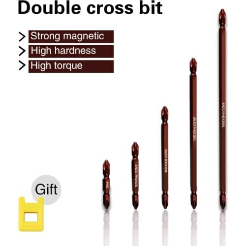 10PCS Double Cross Screwdriver Bit Set ph2 Screwdrivers Bits Precision Impact Driver Magnetic Anti Slip Electric Tool Hex Shank