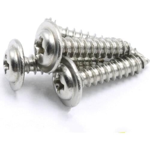 304 Stainless Steel Head Tapping Screws With Pad M4*12
