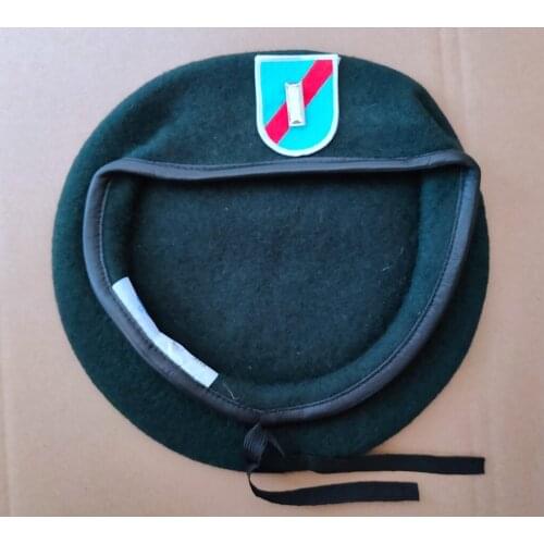 United States US Army 20th Special Forces Group Wool Green Beret FIRST LIEUTENANT OFFICER RANK INSIGNIA silver Military Hat