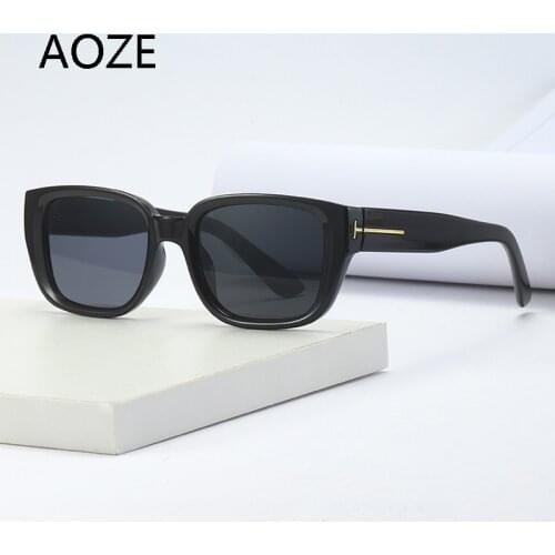 AOZE Brand 2021 New Women Men Square Sunglasses Vintage Sun Glasses High Quality UV400 Driving Eyewear lunette de soleil femme