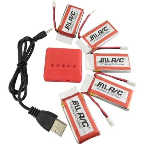 BLLRC 3.7V 600mah Battery for SYMA X5C X5SW X5SC CX30W RC Quadcopter parts Battery and USB Charger