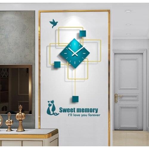 Large Wall Clock Living Room Modern Design Unusual Wall Clock Luxury Nordic Style Home Fashion Creative Watch Decoration Simple