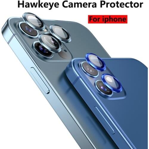 For iPhone 12 Pro Max Case Metal Ring Glass 2 in 1 Full Cover Camera Lens Protector For iPhone 11 Pro Max 12 Mini Protective Cap
