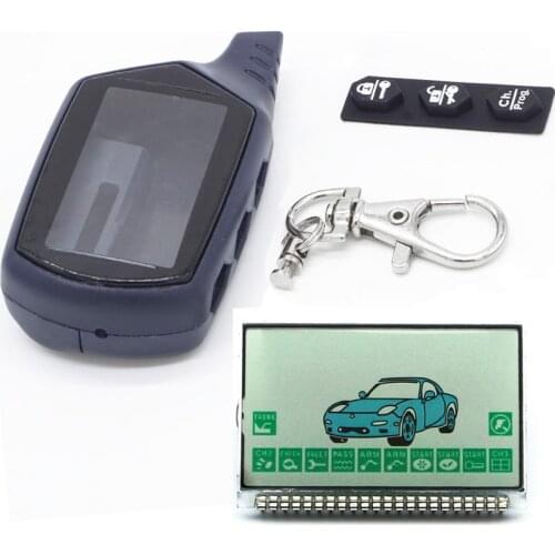 Russia version EZ-beta case keychain+LCD display for Jaguar EZ-beta FX-5 lcd remote two way car alarm system free shipping