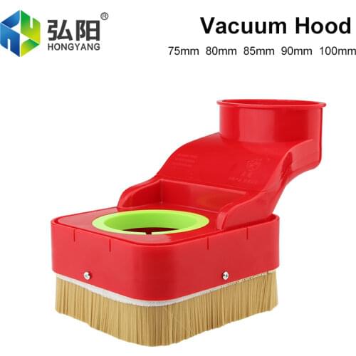 CNC Dust Cover 75 / 80 / 85 / 90 /100mm Spindle Engraving And Milling Machine Free Fall Brush Dust Collector Milling Woodworking