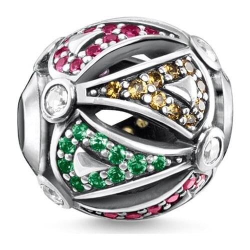 Three Colors Zirconia Asian Ornament Beads, Thomas Style Karma Beads Ts Accessories Jewelry Gift Fit Necklace Bracelet for Women