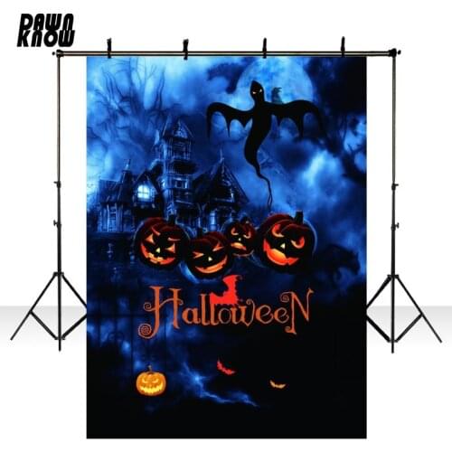 DAWNKNOW Cartoon Terror Castle Photography Background Halloween Photocall Children Photo Backdrops Baby Photo Studio HA016