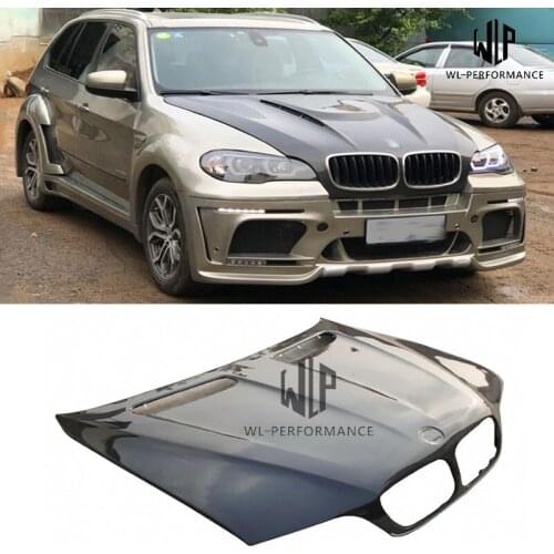 E70 High Quality Carbon Fiber Front Engine Hood Bonnets engine Covers Car Styling For BMW X5 E70 Car Body Kit 2006-2013