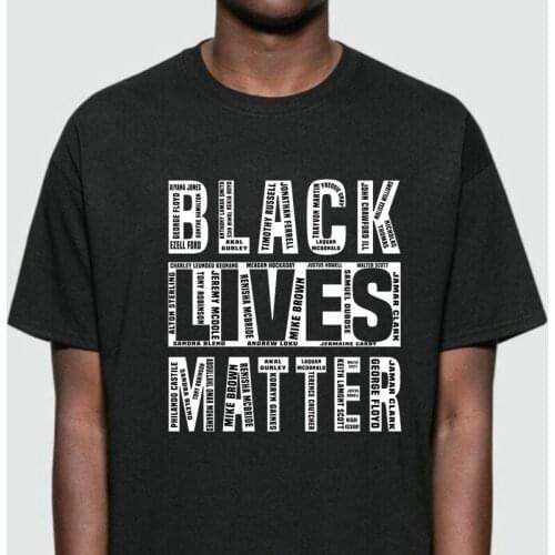 JBH Black History Anti-Racism BLM Shirt Unisex Black Lives Matter Victims Names T-Shirt Justice For George Floyd Protest Tee