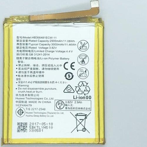 GeLar 3.82V 3000mAh/11.46Wh HB366481ECW-11 Battery For HUAWEI HB366481ECW-11 Built-in Li-ion bateria Li-Polymer Batterie