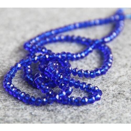 For Necklace Bracelet 3x4mm Faceted Blue AB+ Colorful Glass Crystal Beads Semi Finished Stones Loose 150pcs DIY Jewelry Making