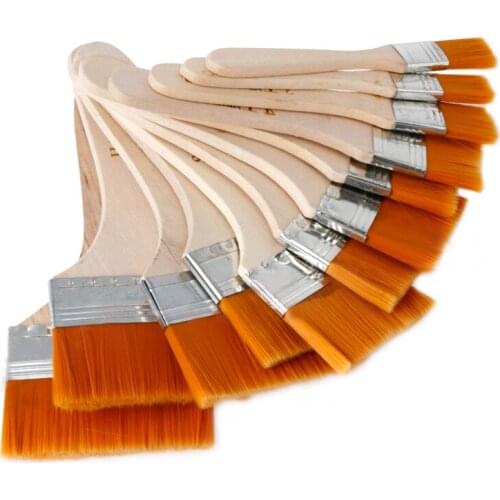 JX-LCLYL 12pcs 130-185mm Wooden Oil Painting Brushes Set Artist Acrylic Watercolor Paint Tool NEW