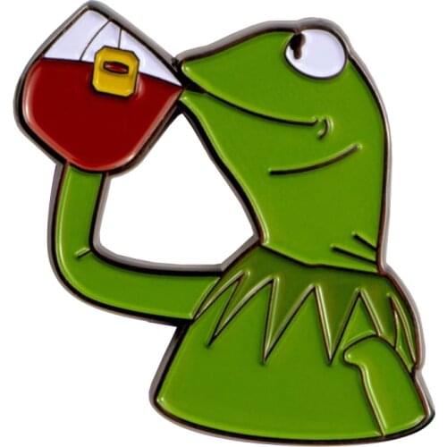 Kermit The Frogs Meme - "But Thats None of My Business" Enamel Pin Funny Sarcastic Gift