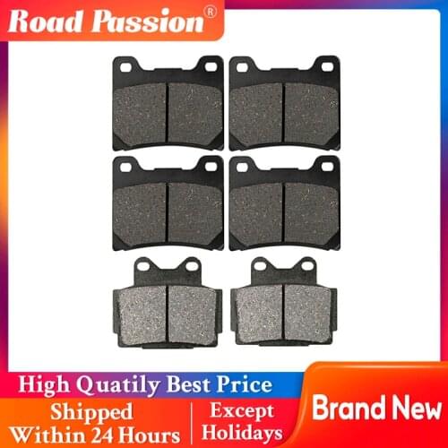 Road Passion Motorcycle Front and Rear Brake Pads For YAMAHA FZR400 Genesis 1986 FZ400N 1985 RD500LC 1984-1986 FA88 FA104