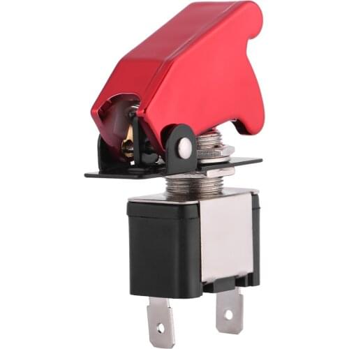 Rocker Switch LED Automobile Modification Push Button Protection Cover 12V 20A For Racing Car Light Toggle Control ON-OFF