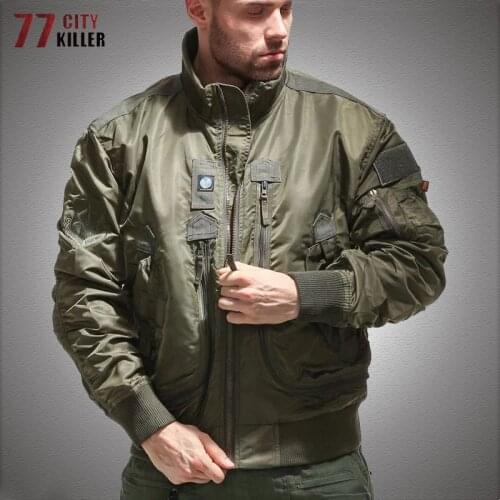 MA-1 Bomber Jacket Men Streetwear Thin Army Air Force Flight Jackets Male stand collar baseball tactical Coats chaqueta hombre