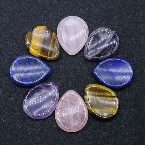 Fashion 2pcs Thumb Worry Stone Natural waterdrop Pocket Palm Chakra Reiki Healing Crystal Therapy Geometry Energy Smooth stone