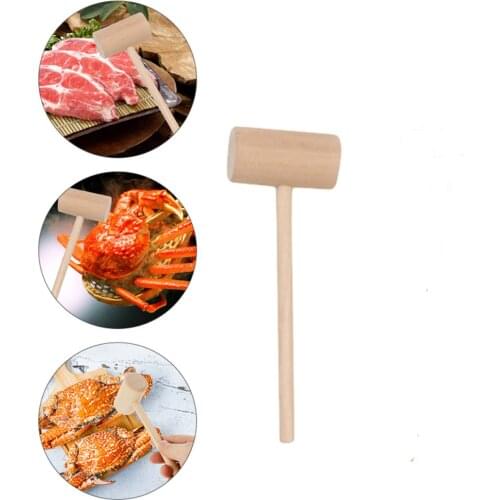 10pcs Mini Wooden Hammer Solid Wood Mallet for Seafood Lobster Leather Craft Jewelry Craft Wooden Tool Childrens Toys