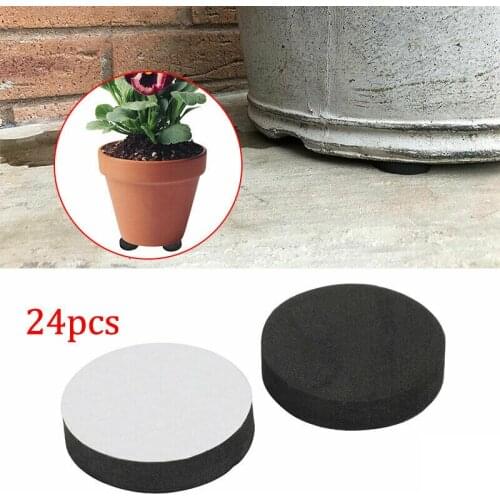 24Pcs Invisible Anti-slip Plant Flower Pot Feet Adhesive Foam Low Profile Pot Risers Planter Flower Pot Feet Garden Accessories