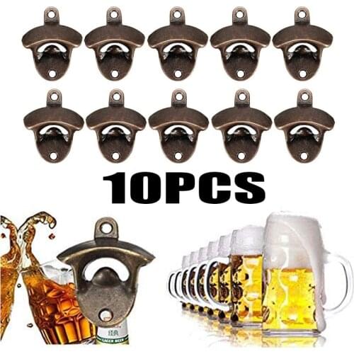 Bottle Opener Wall Mounted Vintage Retro Alloy Hanging Open Beer Tools Four Colors Available Bar Accessories Kitchen Gadgets
