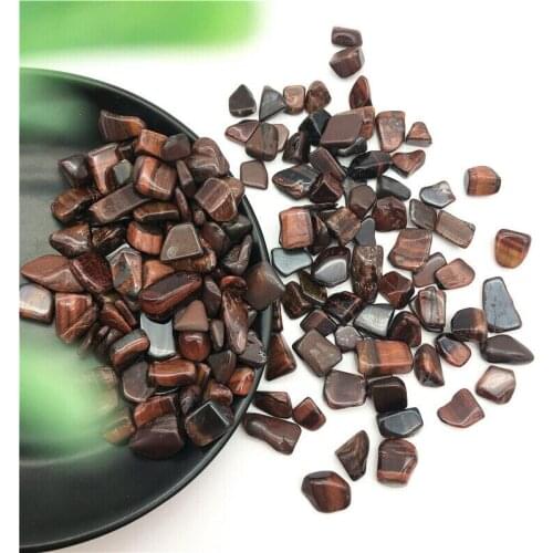 Drop Shipping 50g 9-12mm Natural Tumbled Red Tiger Eye Stones Polished Crystal Gravels Healing Natural Stones and Crystals
