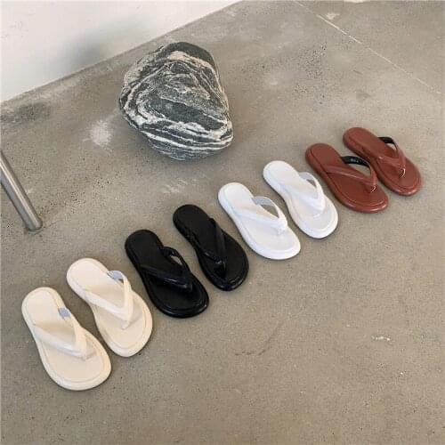 2021 Comfortable Women Summer Shoes Women Narrow Band Platform Slippers Outdoor Open Toe Elegant Solid Sandals Ladies Fashion