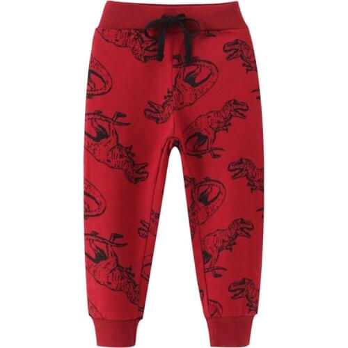 Jumping Meters Sweatpants With Dinosaurs Boys Girls Full Length Trousers Pants Animals Print Fashion Kids Clothing